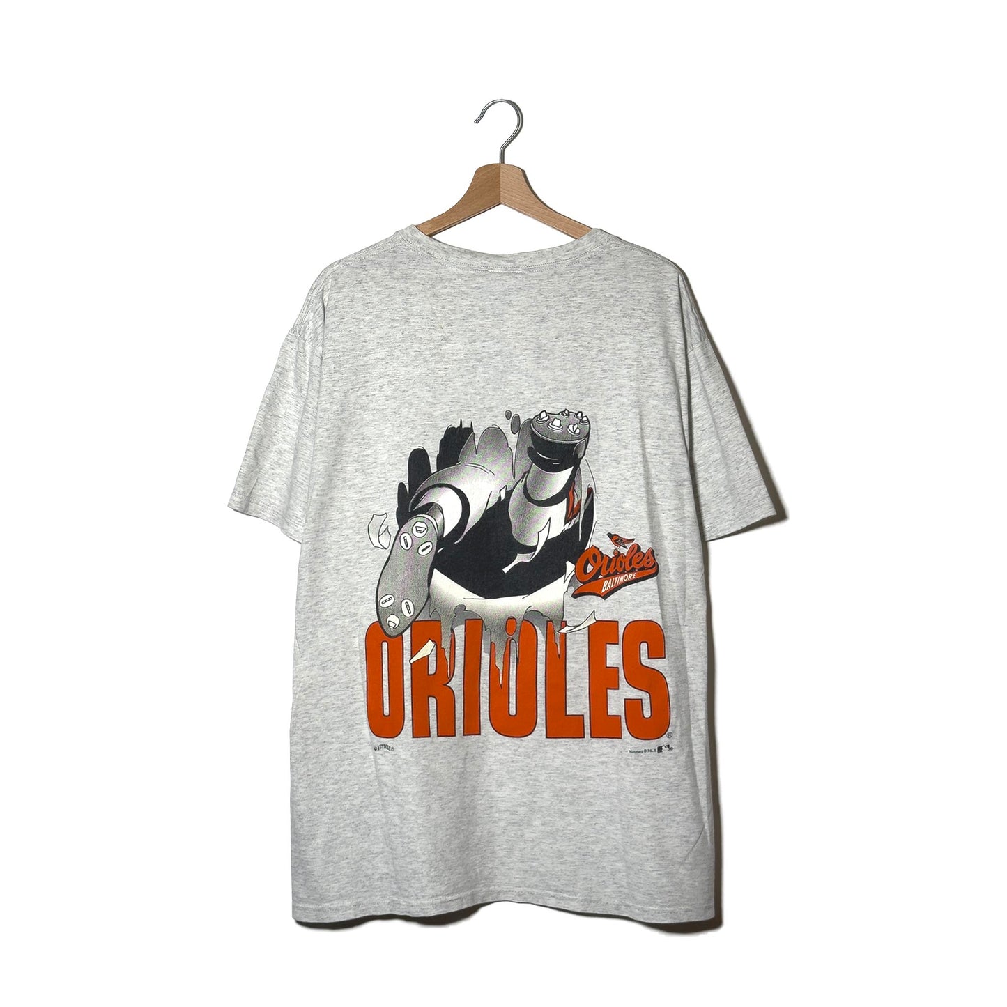 Nutmeg T-Shirt Orioles Baltimore Grigia Made in USA - XL