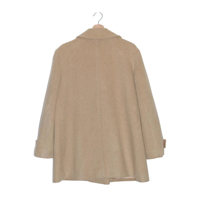 Cappotto Pendleton Vintage Anni '70/'80 Lana Vergine Cammello Doppiopetto Donna