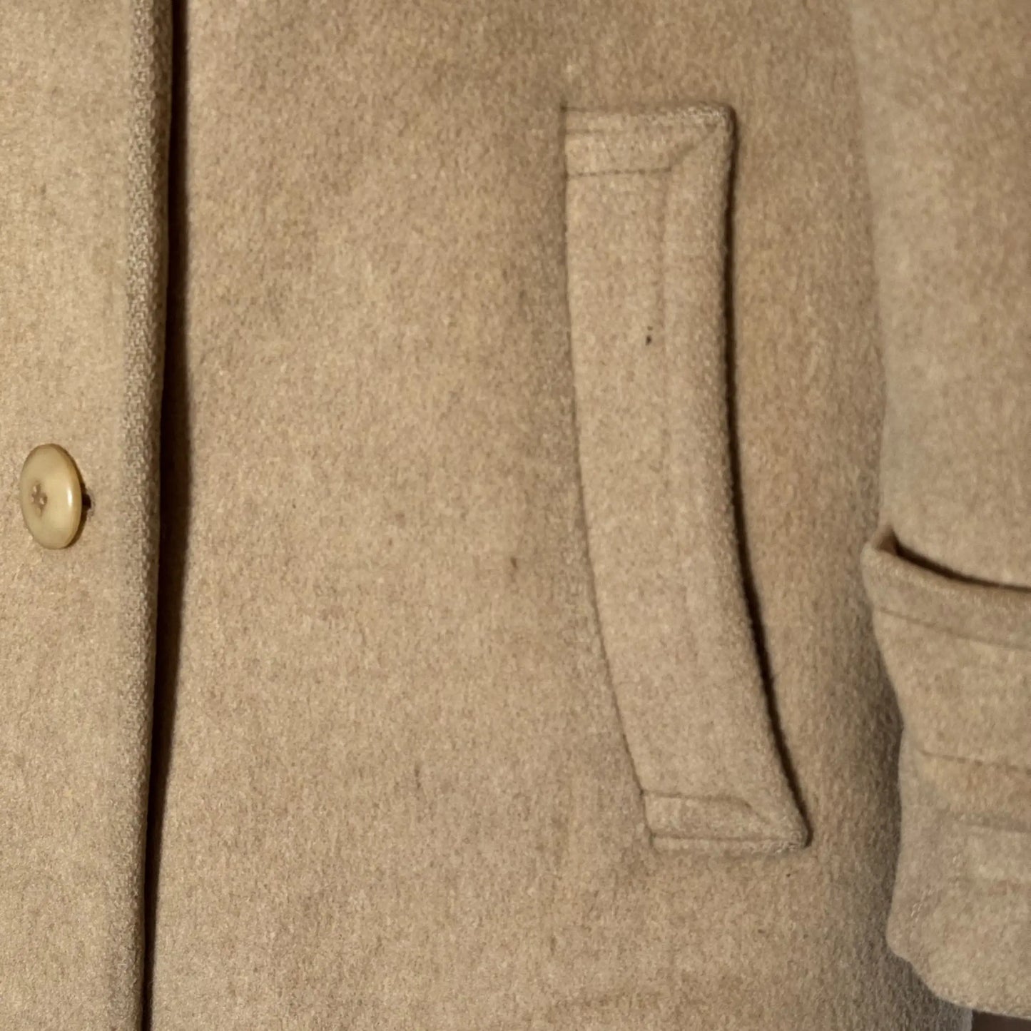 Pendleton Vintage 1970s/1980s Double-Breasted Camel Virgin Wool Women's Coat