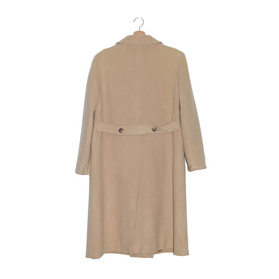 Cappotto Pendleton Vintage Anni '70 Lana Cammello Doppiopetto Lungo Donna