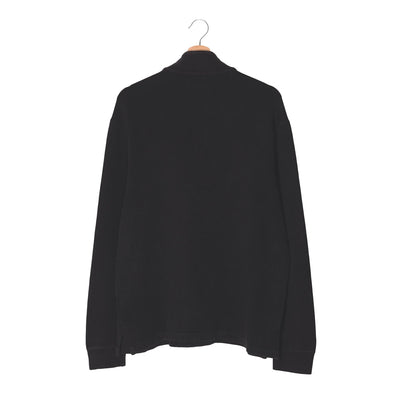 Felpa Half-Zip Polo by Ralph Lauren Vintage Nero – Pony Blu – Tessuto Waffle – Taglia M