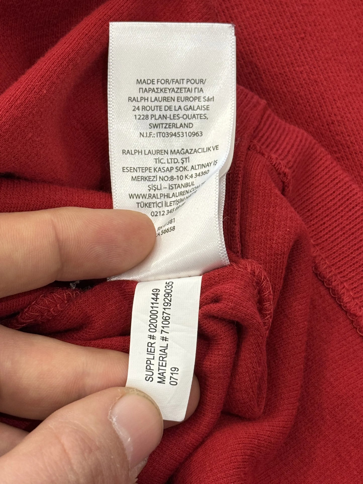Felpa Half-Zip Polo Ralph Lauren Estate Rib Rosso – Pony Multicolor – XXL