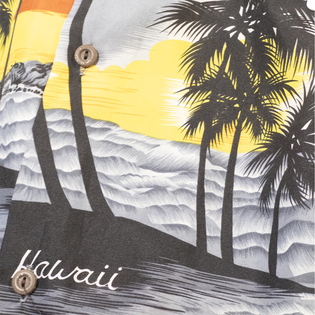 Royal Creations Hawaii Camicia Aloha Grigia Diamond Head – L