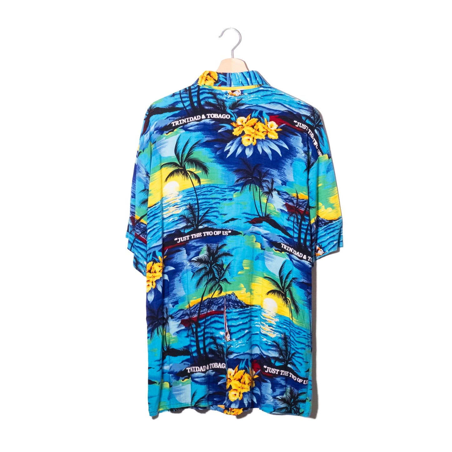 Camicia Aloha Blu Palme Trinidad & Tobago Made in Caribbean – L 2