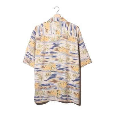 Camicia Aloha Seta Pura Plumeria Avorio Lord & Taylor – L 2