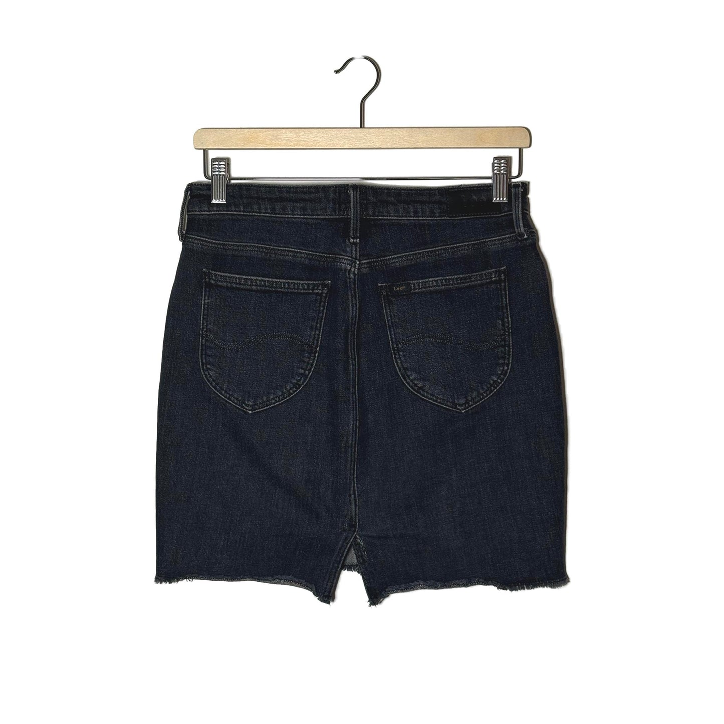 Lee Mid Skirt Gonna Jeans Nera Denim Stretch