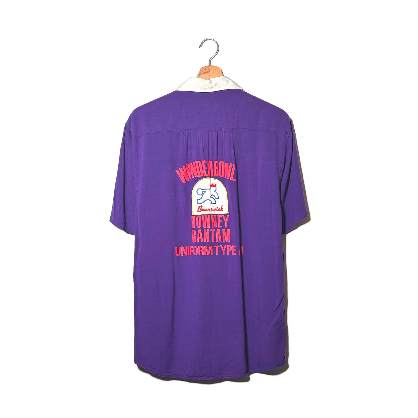 Camicia Bowling Vintage UNIFORM Viola Wonderbowl – L
