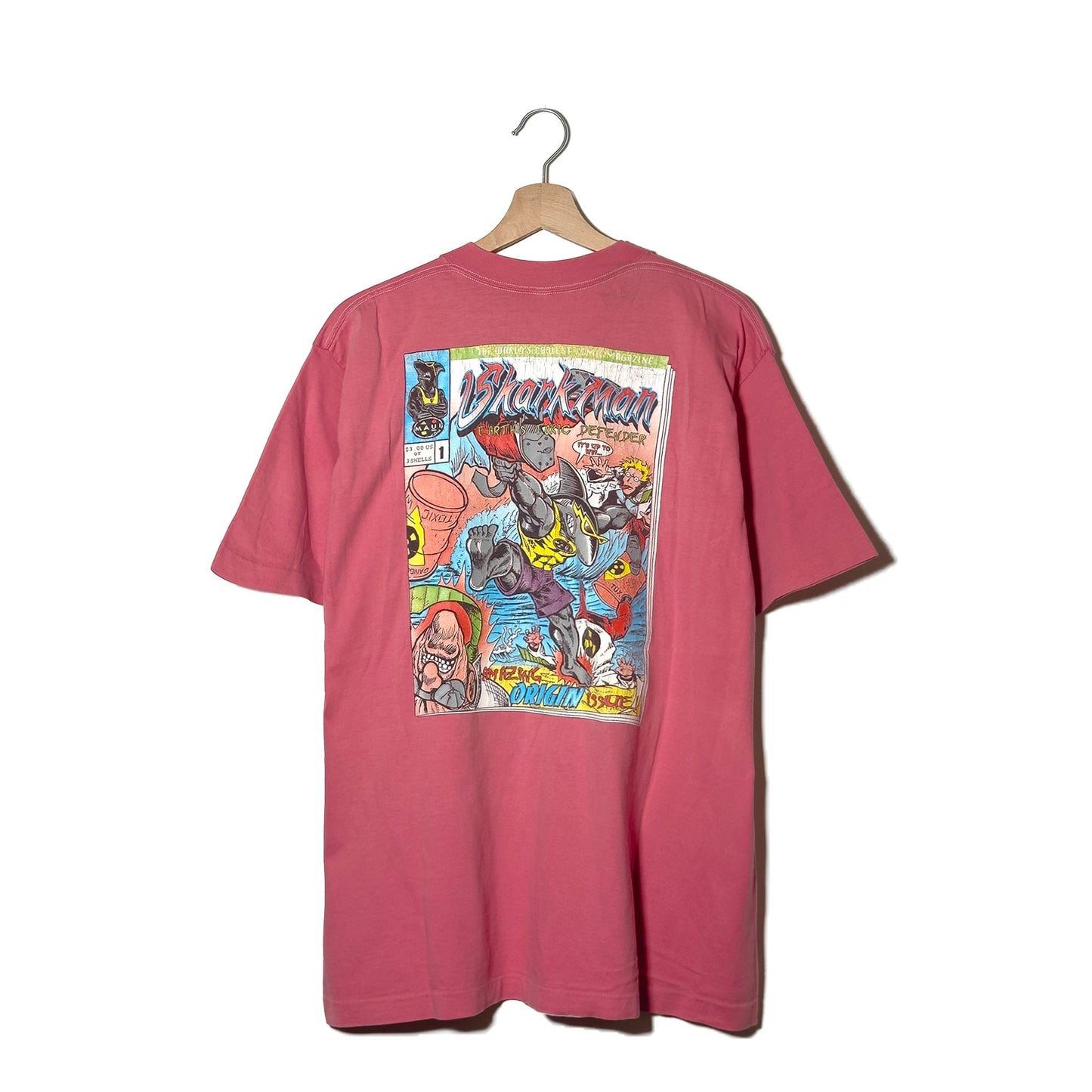 Maui and Sons T-Shirt Sharkman Rosa Single Stitch - XL