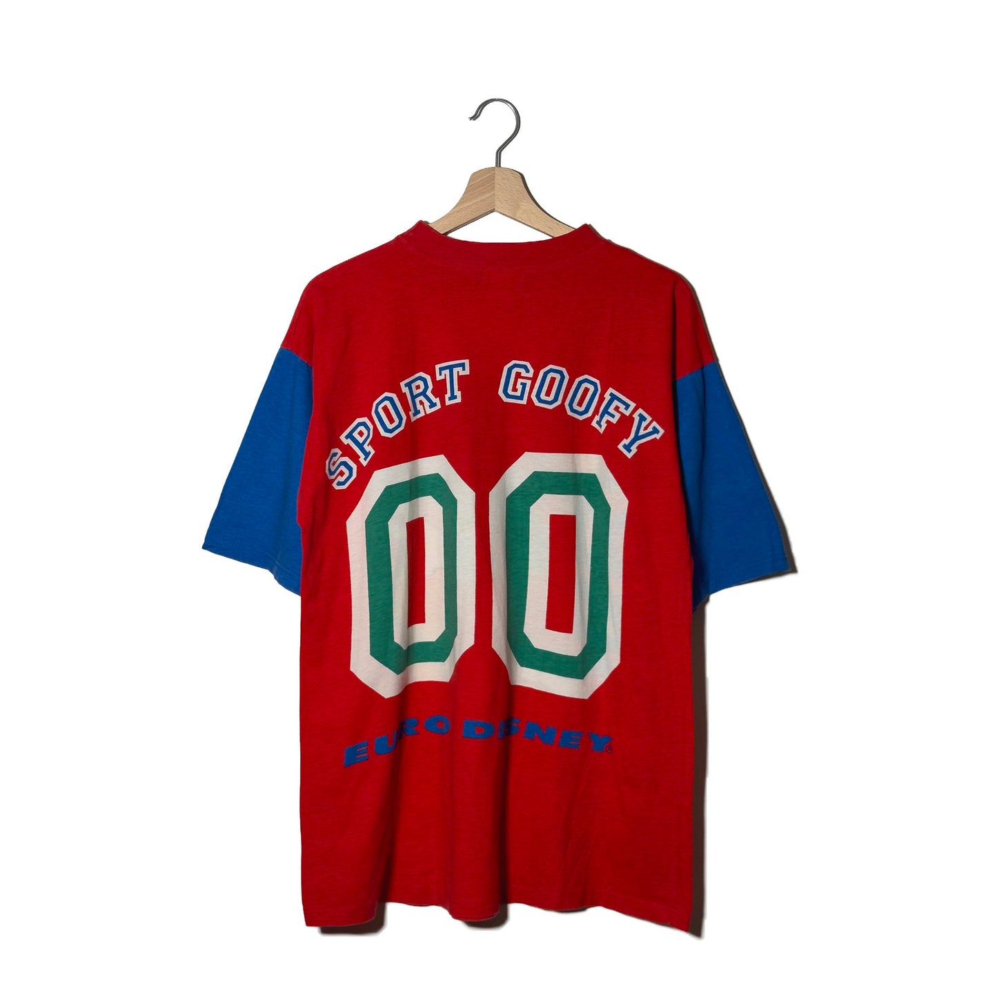 Disney Sport Goofy Euro Disney Baseball Vintage Rossa - L
