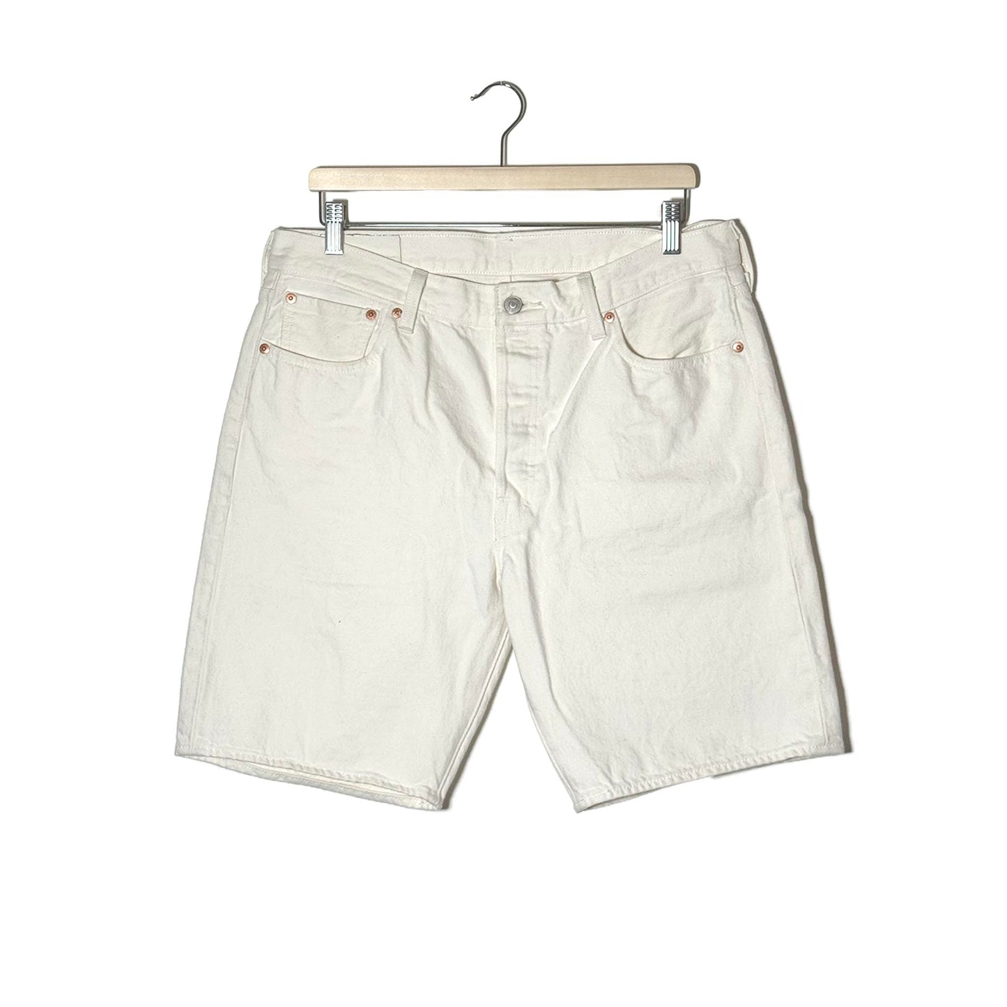 Levi's 501 Bermuda Denim Bianco