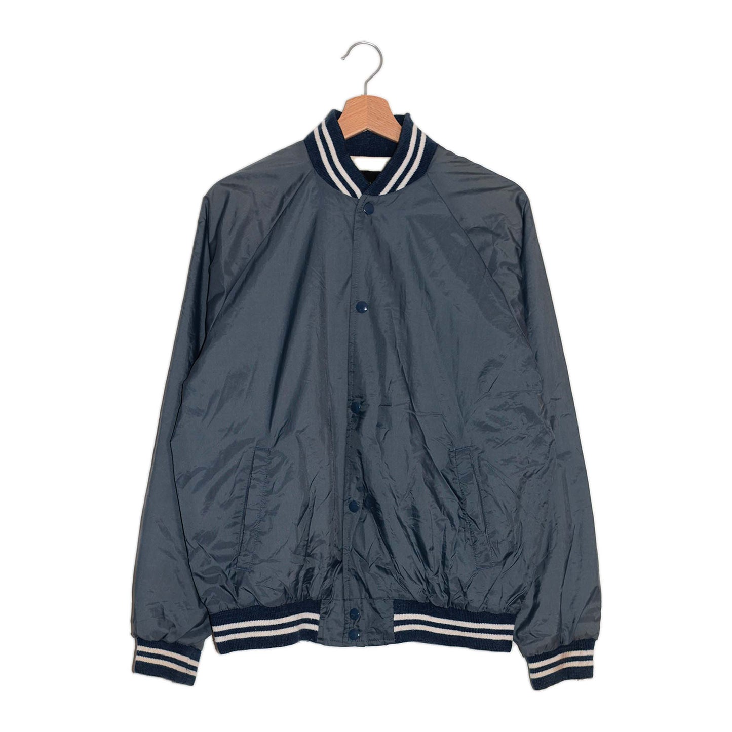 Vintage Navy Blue Varsity Jacket – L