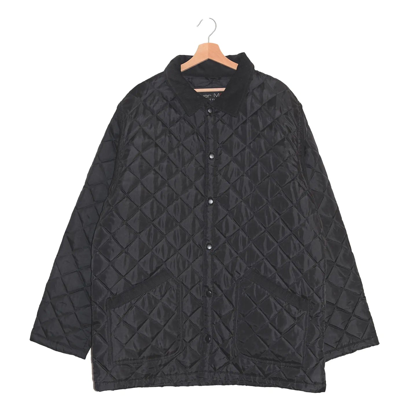 Black Quilted Jacket with Removable Sleeves - XXL