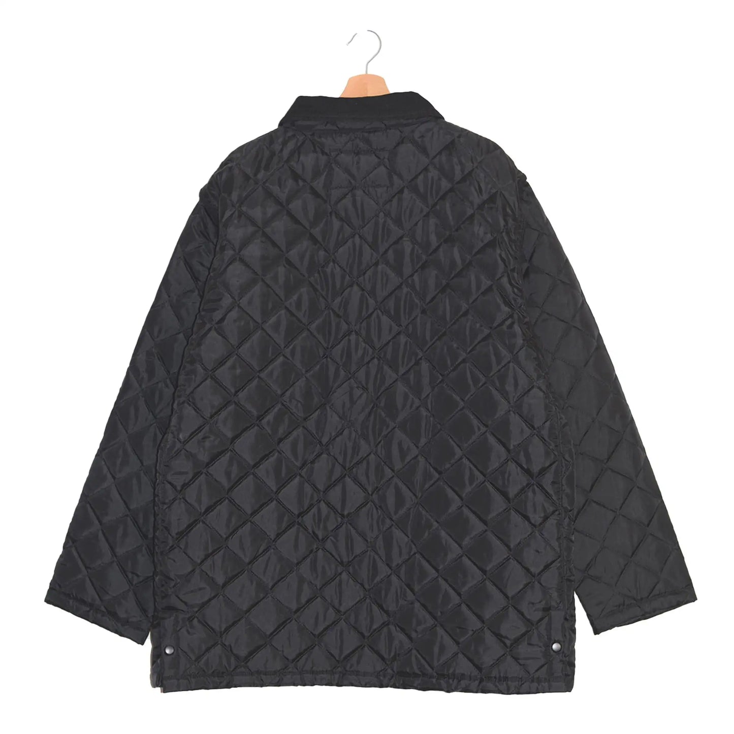 Black Quilted Jacket with Removable Sleeves - XXL