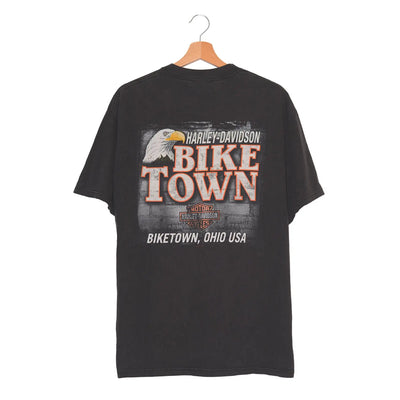 Harley-Davidson T-Shirt Bike Town Ohio Flames - L