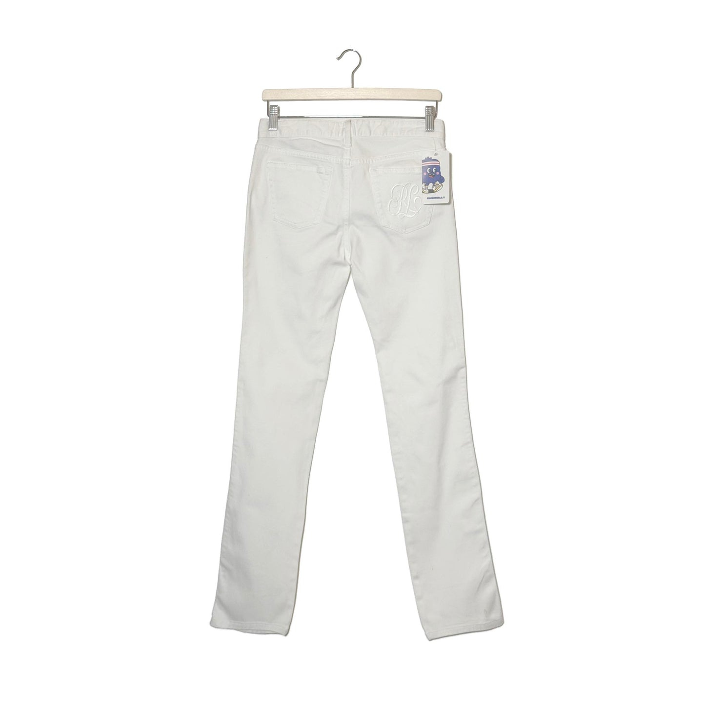 Pantalone Polo Jeans Company Ralph Lauren Bianco Monogramma - 27x32