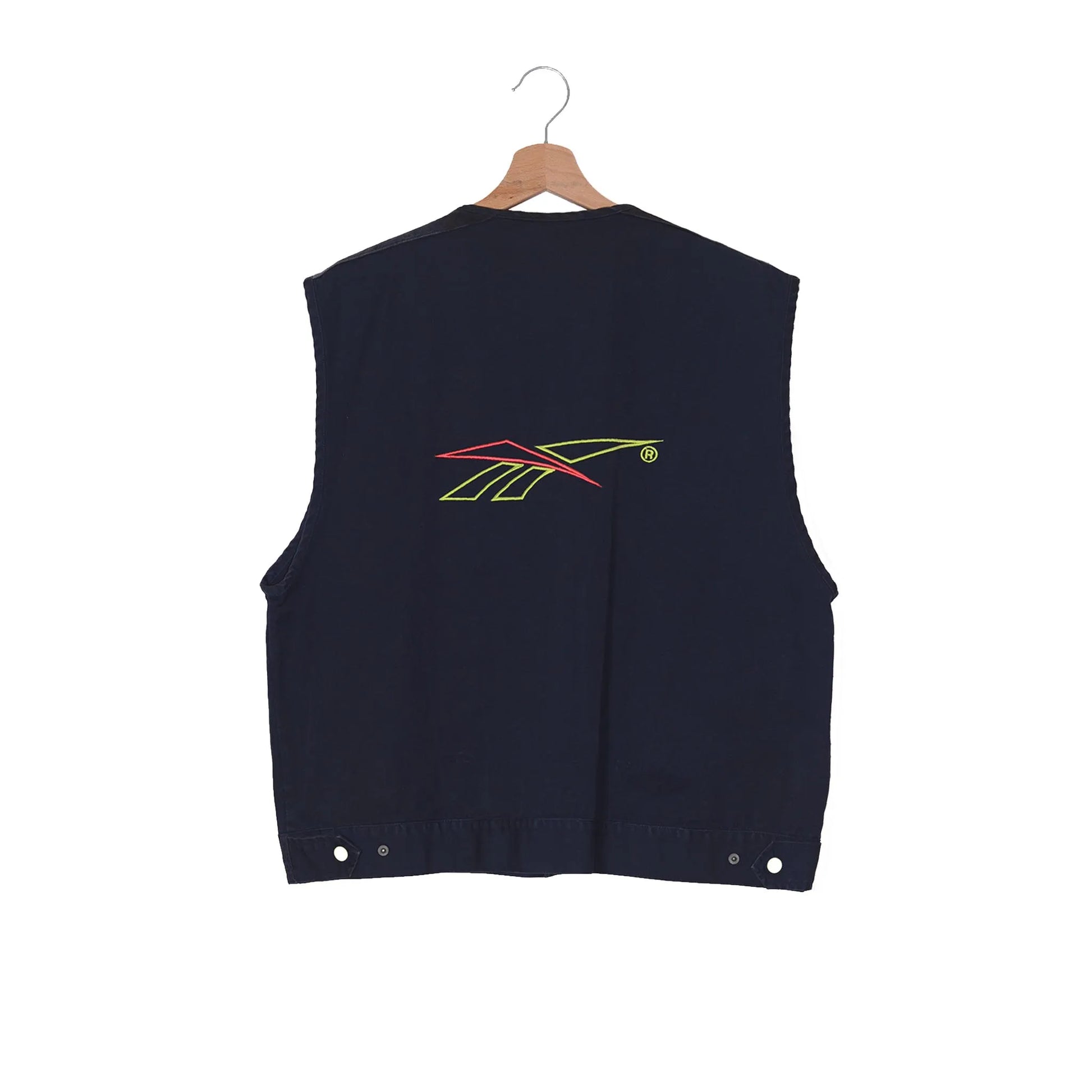 Reebok Vintage Gilet Cargo Multipocket Navy Neon XL 2