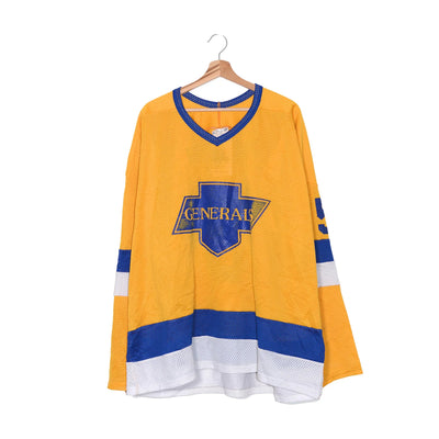 Crushbar Hockey Jersey Generals Gialla Pias-Tech #5 – Made in Canada – XL