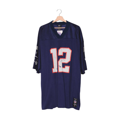 Reebok NFL New England Patriots Tom Brady #12 Blu Navy – 2XL