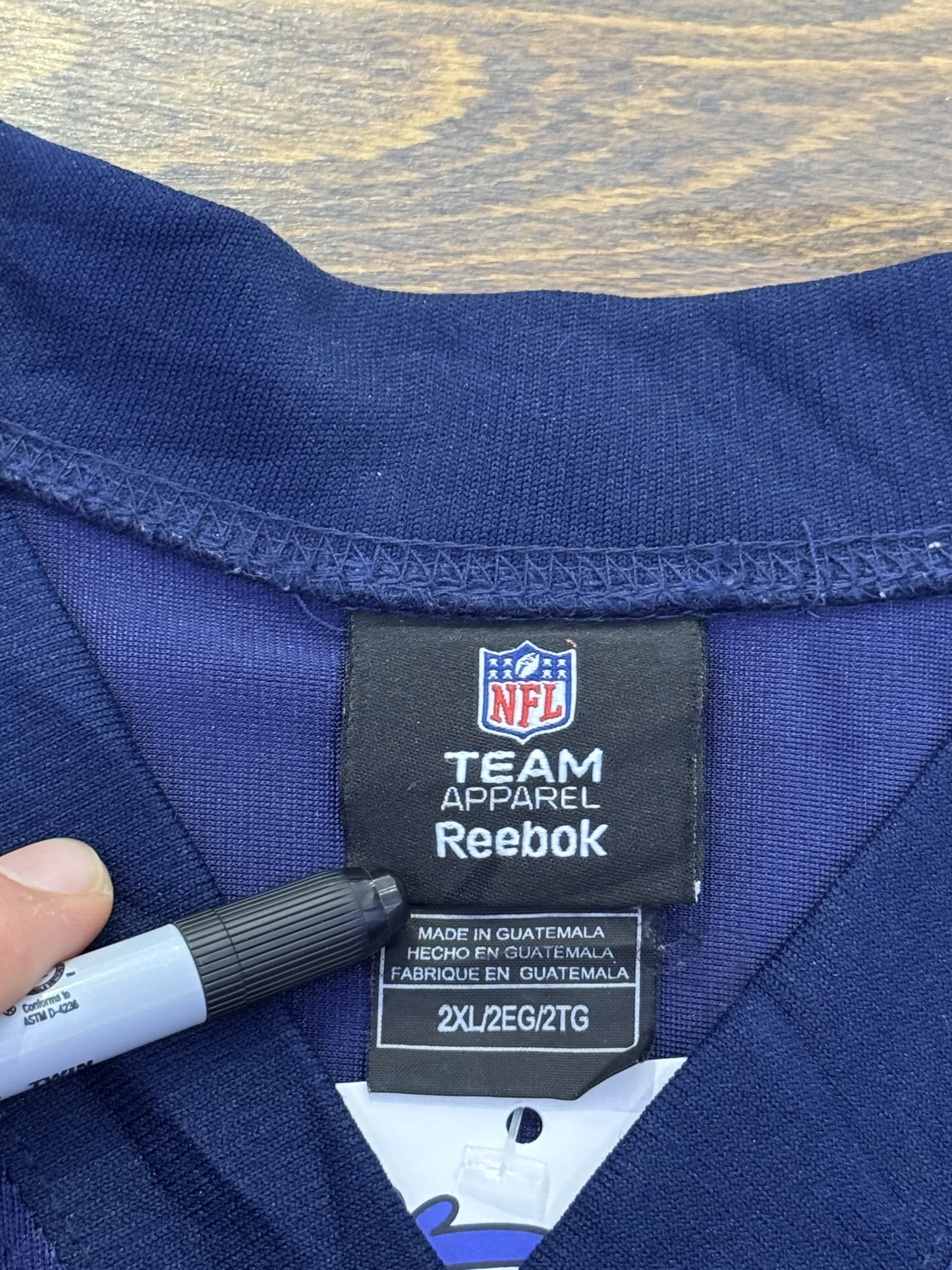 Reebok NFL New England Patriots Tom Brady #12 Blu Navy – 2XL 3