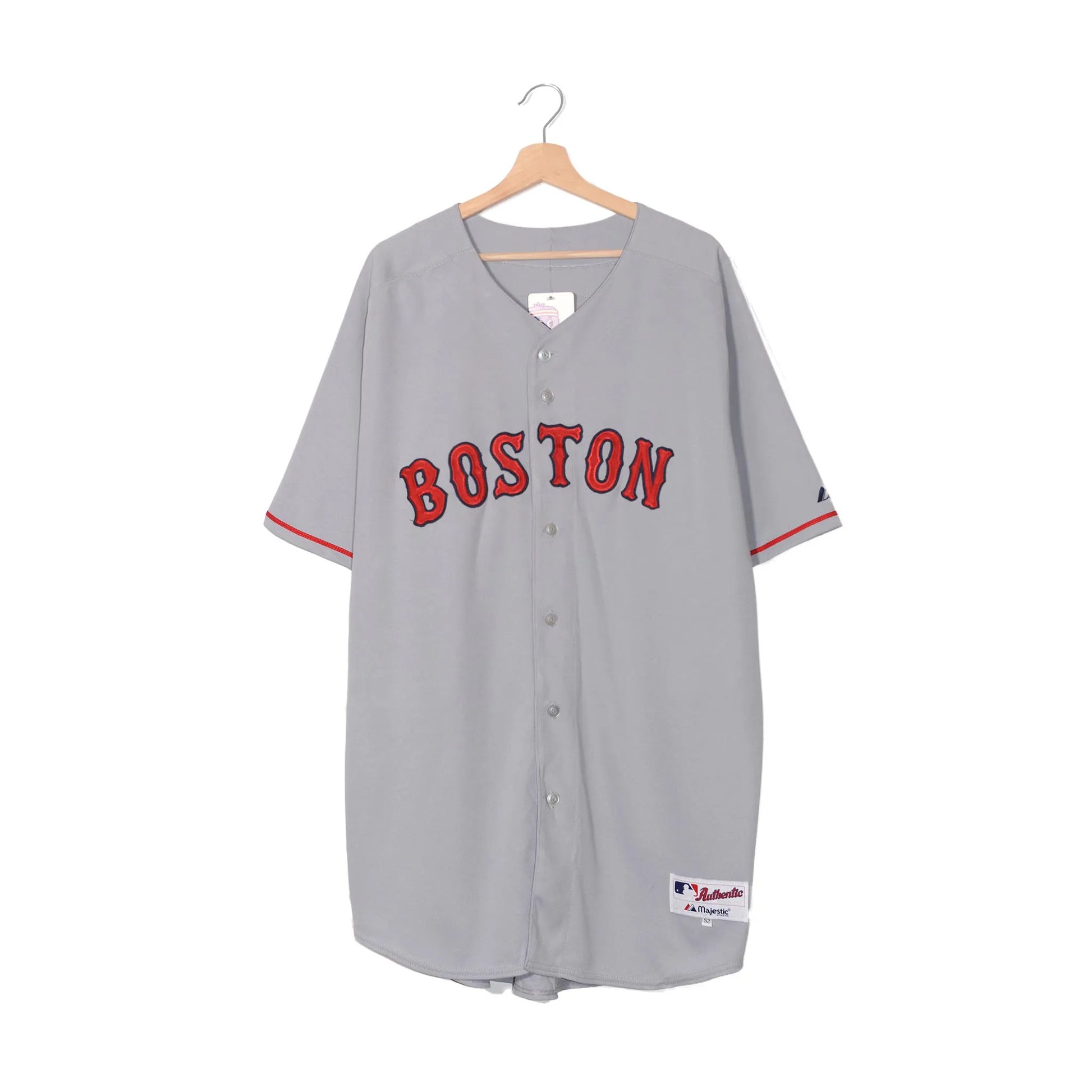 Majestic MLB Boston Red Sox Josh Beckett #19 Grigia – Made in USA – 52