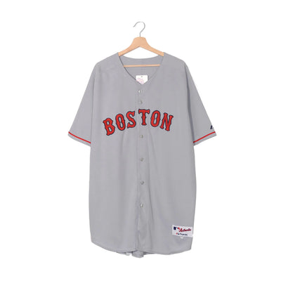 Majestic MLB Boston Red Sox Josh Beckett #19 Grigia – Made in USA – 52