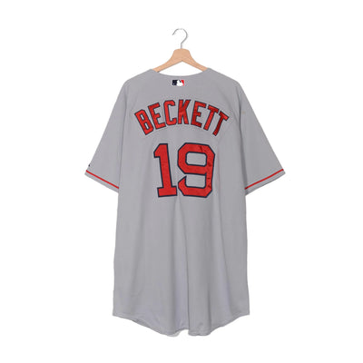 Majestic MLB Boston Red Sox Josh Beckett #19 Grigia – Made in USA – 52 2