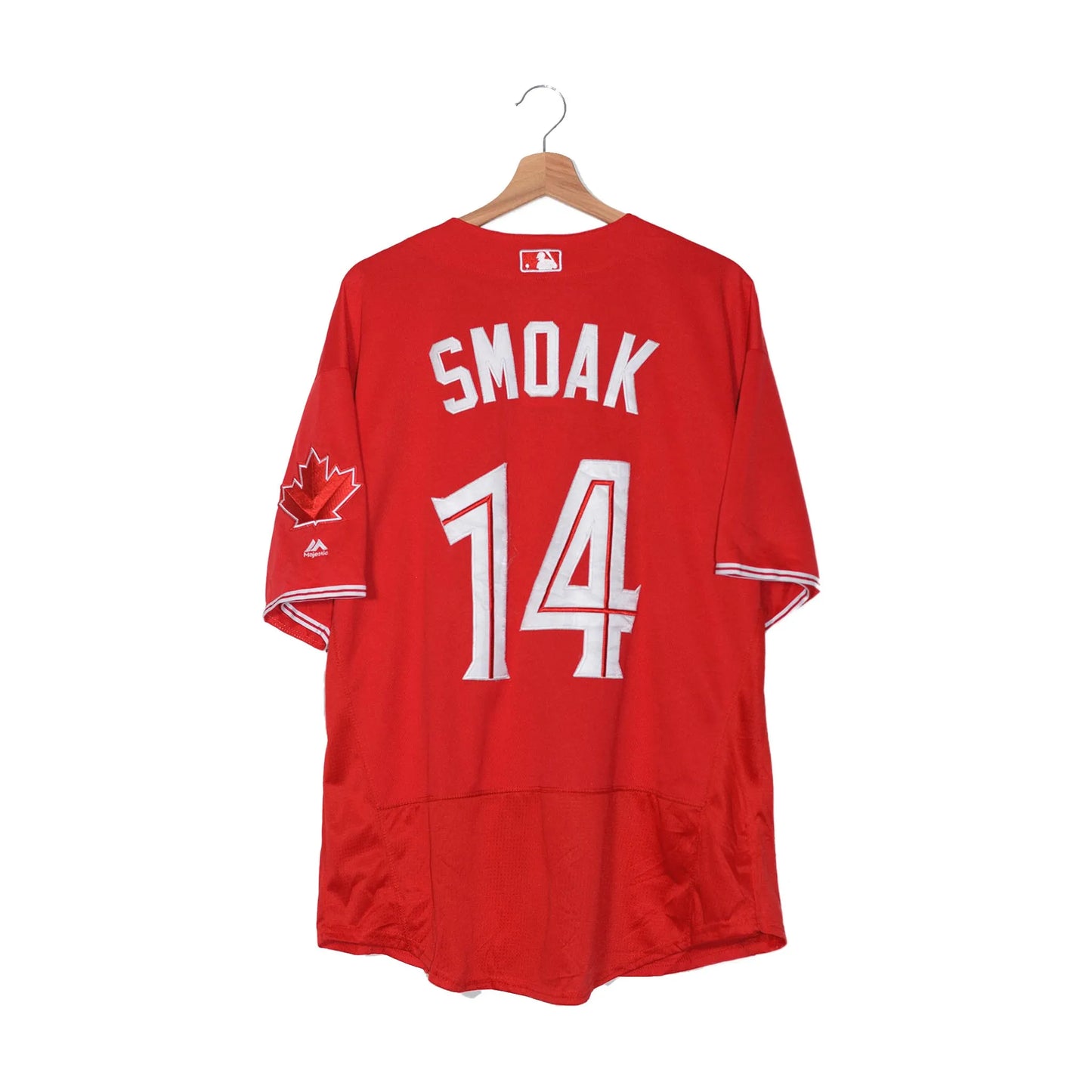 Majestic MLB Toronto Blue Jays Justin Smoak #14 Rossa – Flex Base – 48 2