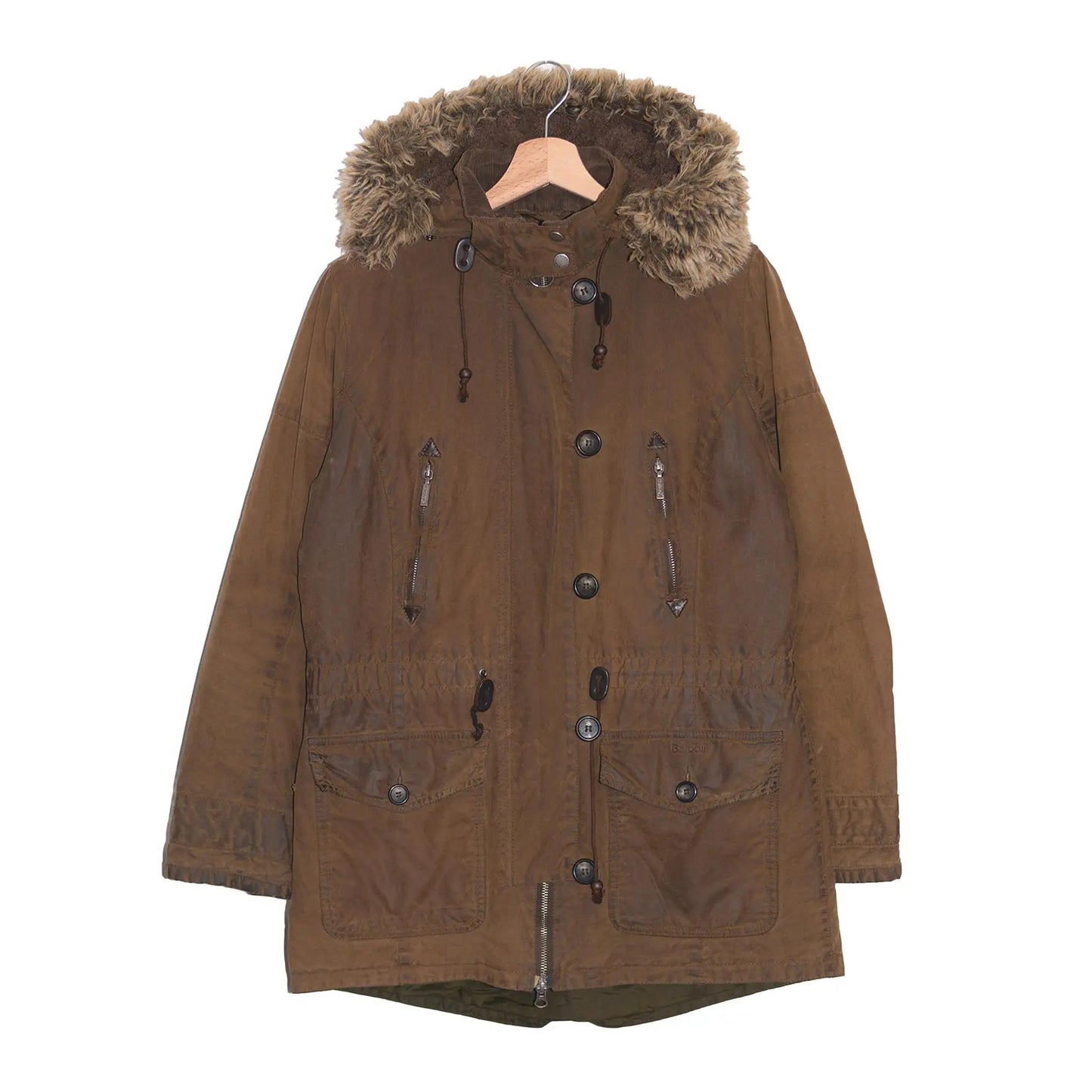 Barbour Vintage Troop Parka Wax Jacket - Women's M