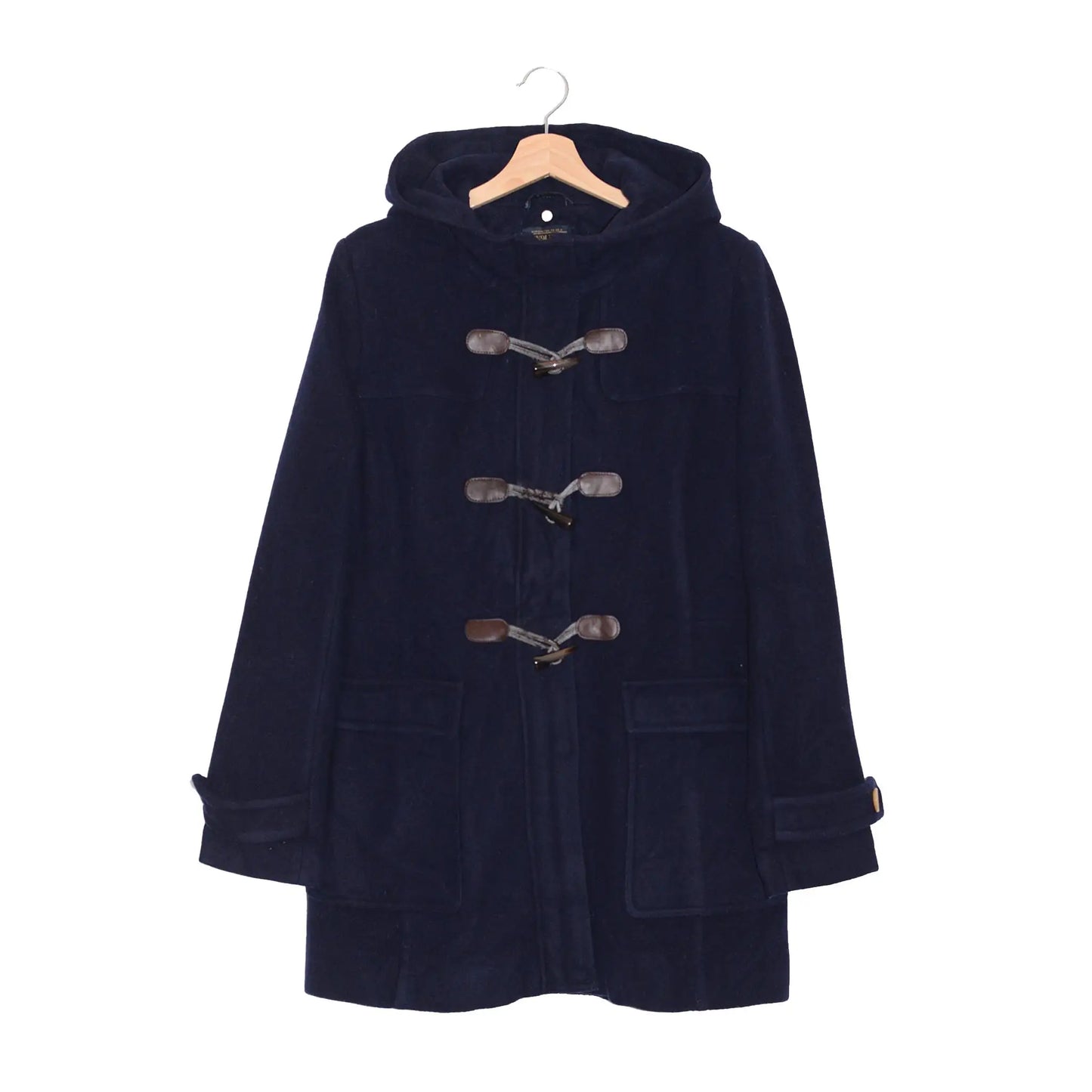 Women's Pendleton Blue Merino Wool Hooded Montgomery 