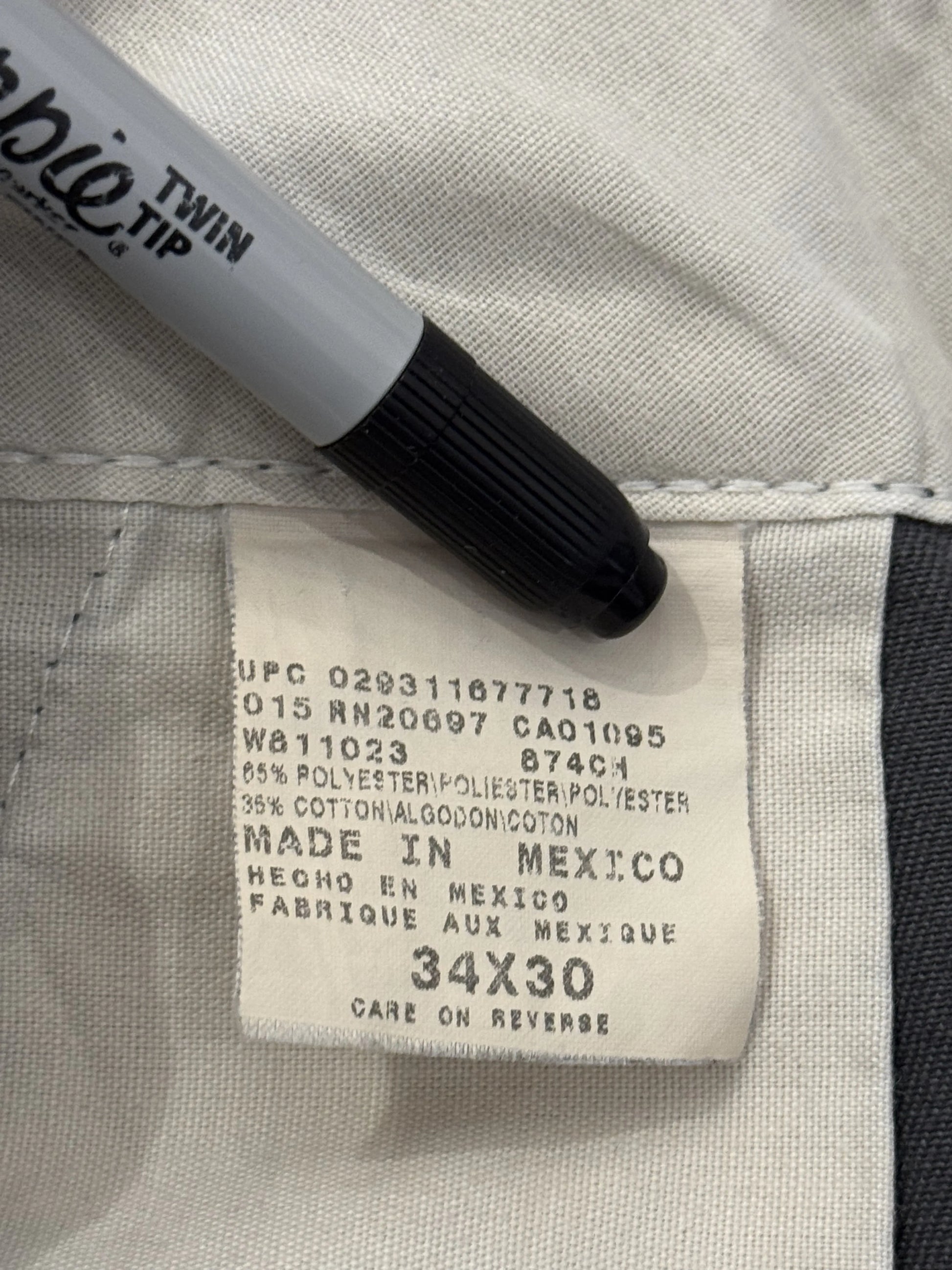 Dickies 874 Original Fit Charcoal Grey Vintage – Made in Mexico – W34/L30 4