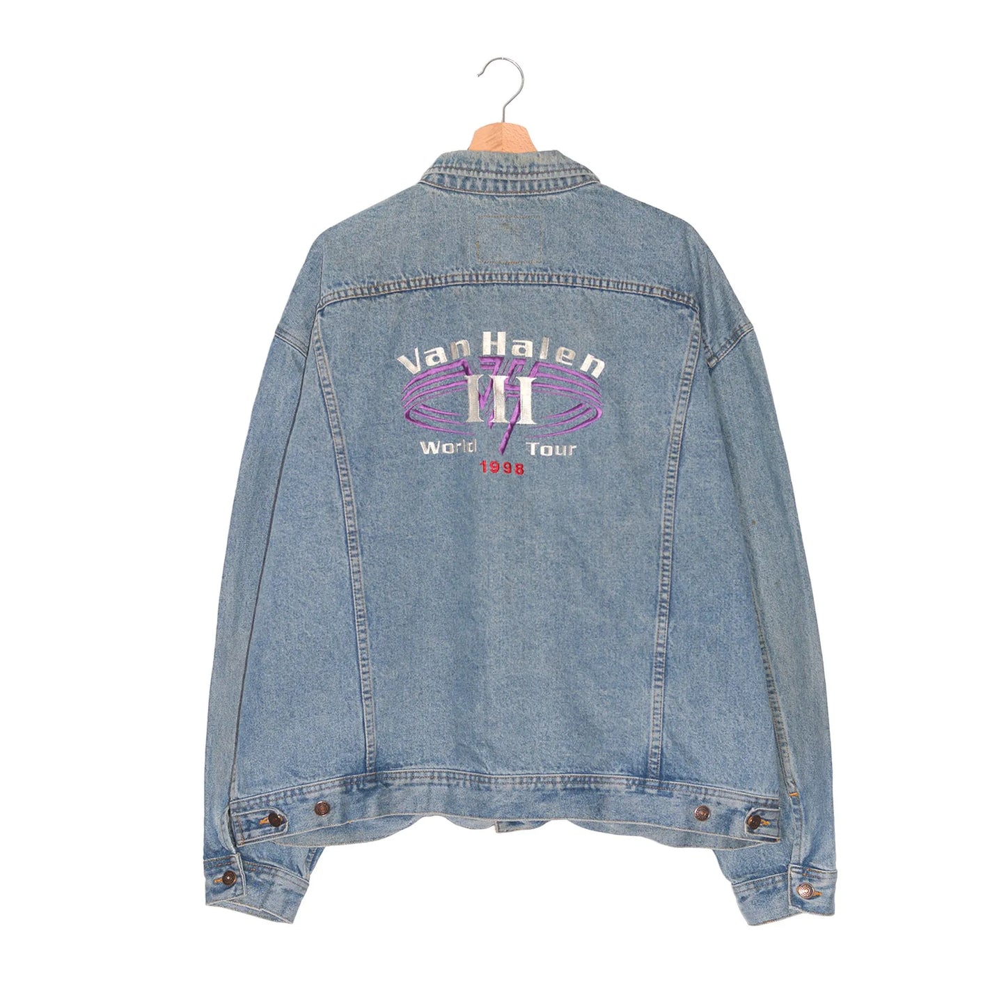 Vintage Lee Denim Jacket Van Halen III World Tour 1998 (Fandom Bootleg) - Taglia XXL