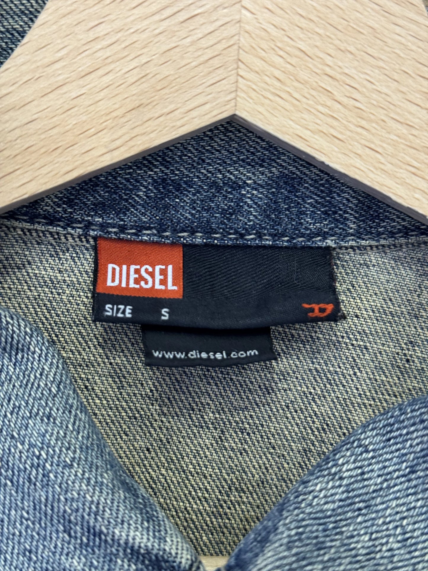 Giacca Jeans Diesel Denim Vintage Wash Khaki – Made in Italy – S