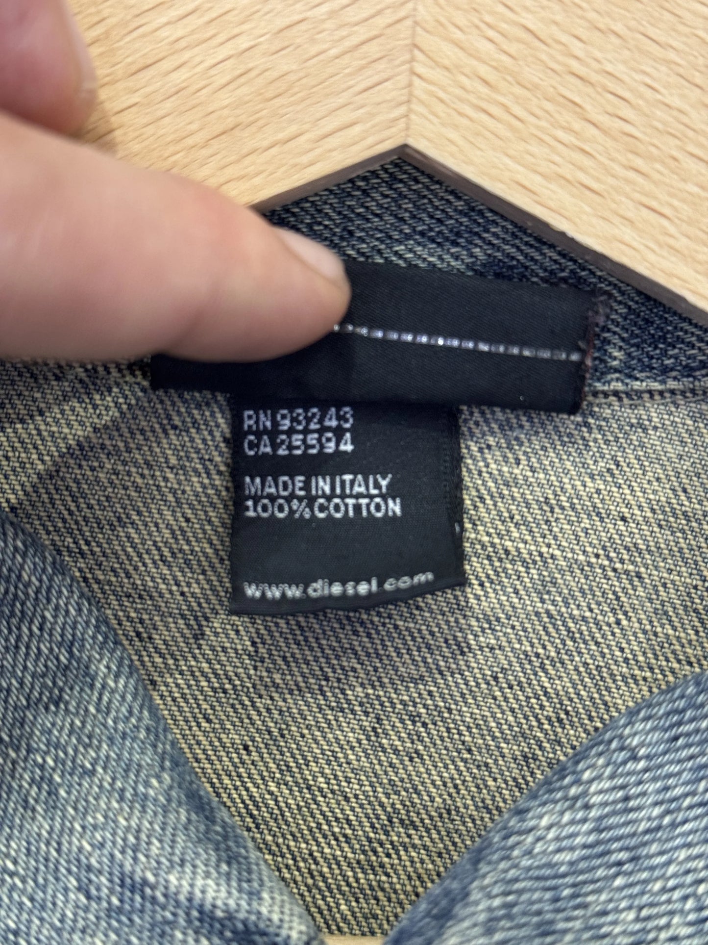 Giacca Jeans Diesel Denim Vintage Wash Khaki – Made in Italy – S