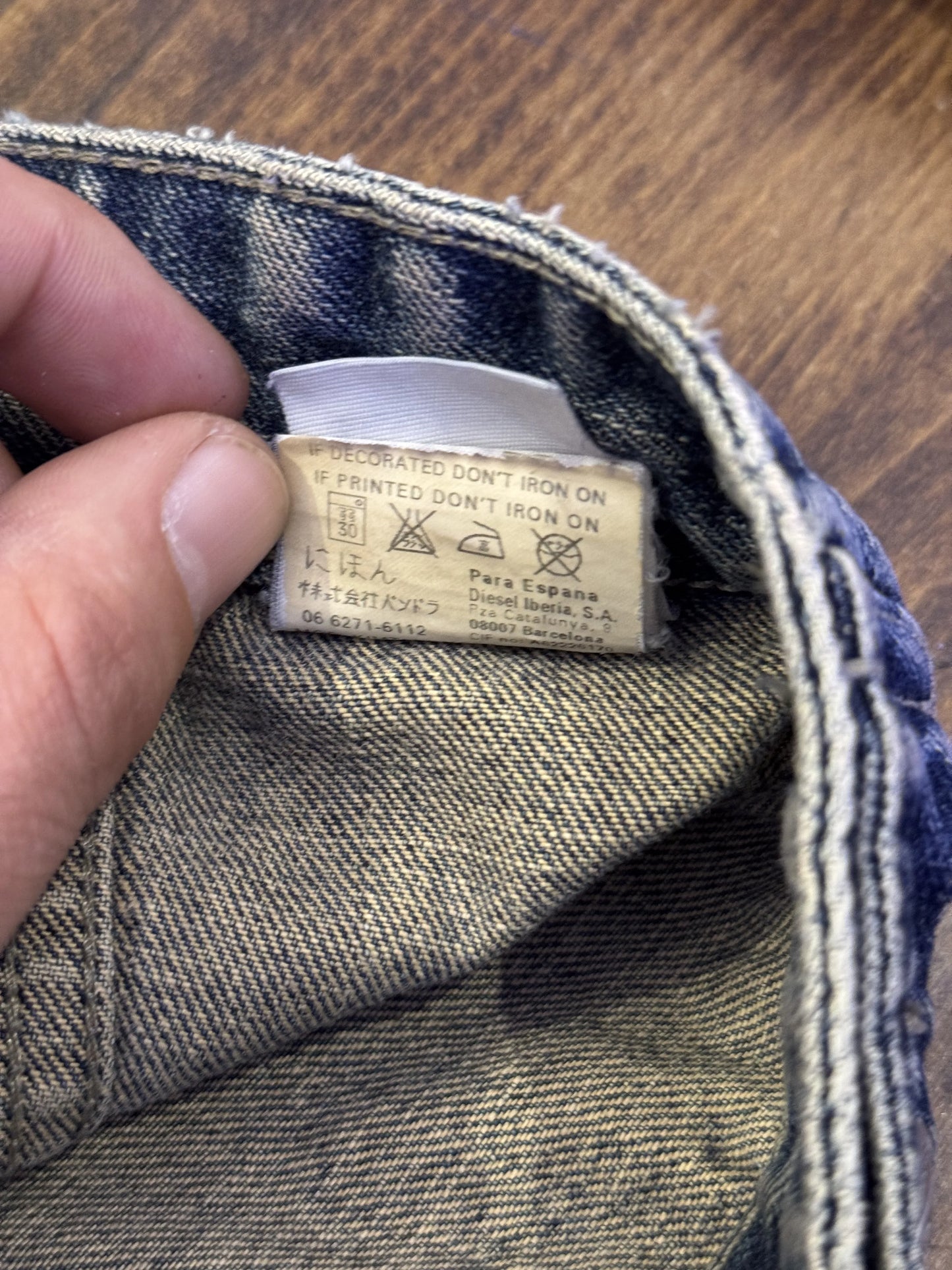 Giacca Jeans Diesel Denim Vintage Wash Khaki – Made in Italy – S