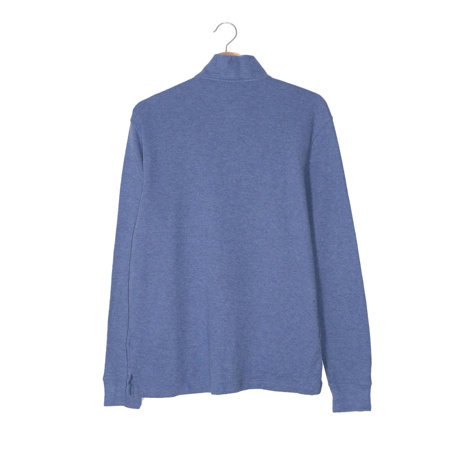 Felpa Half-Zip Polo Ralph Lauren Estate Rib Blu Melange – Pony Ricamato – Taglia S