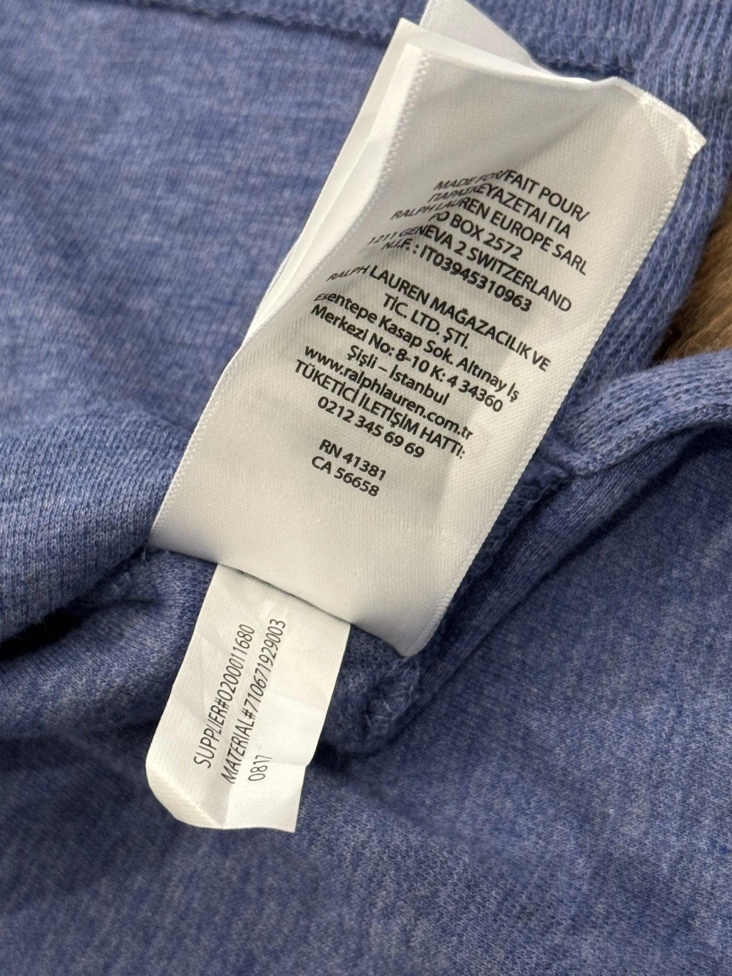 Felpa Half-Zip Polo Ralph Lauren Estate Rib Blu Melange – Pony Ricamato – Taglia S