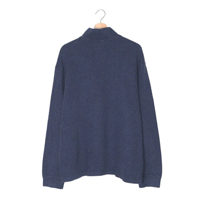 Felpa Half-Zip Polo by Ralph Lauren Vintage Navy Melange – Pony Verde – Taglia XL