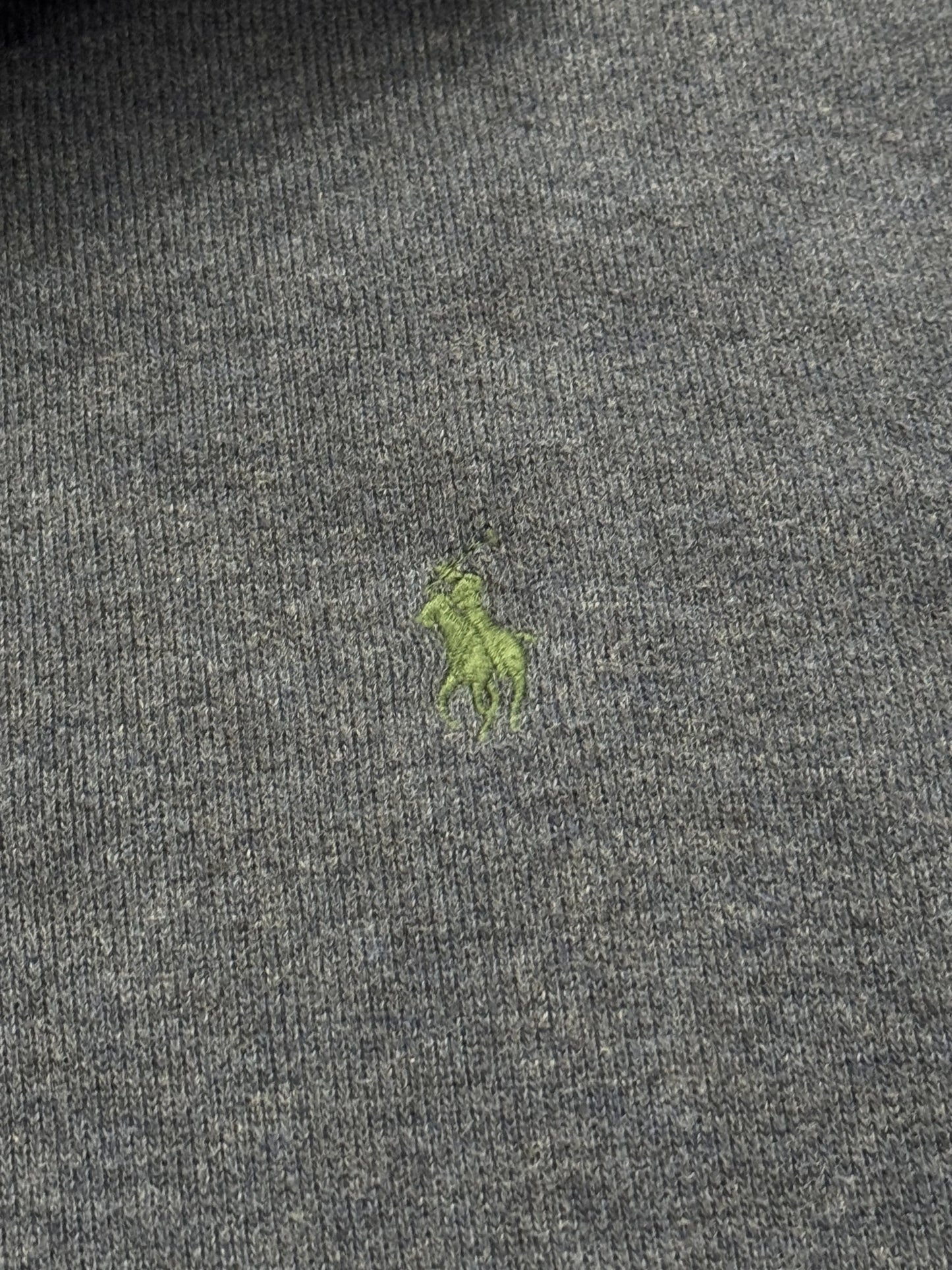 Felpa Half-Zip Polo by Ralph Lauren Vintage Navy Melange – Pony Verde – Taglia XL
