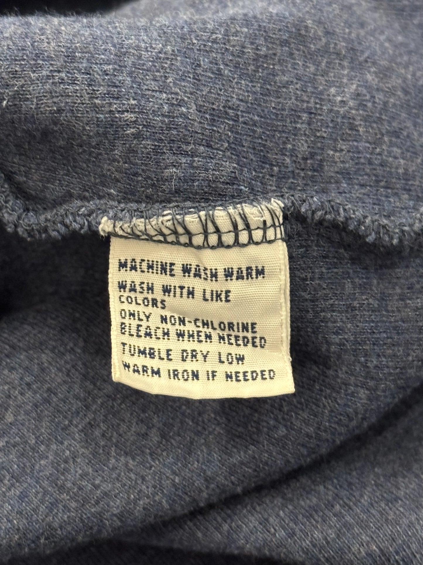 Felpa Half-Zip Polo by Ralph Lauren Vintage Blu Denim Melange – Pony Rosso – Taglia L