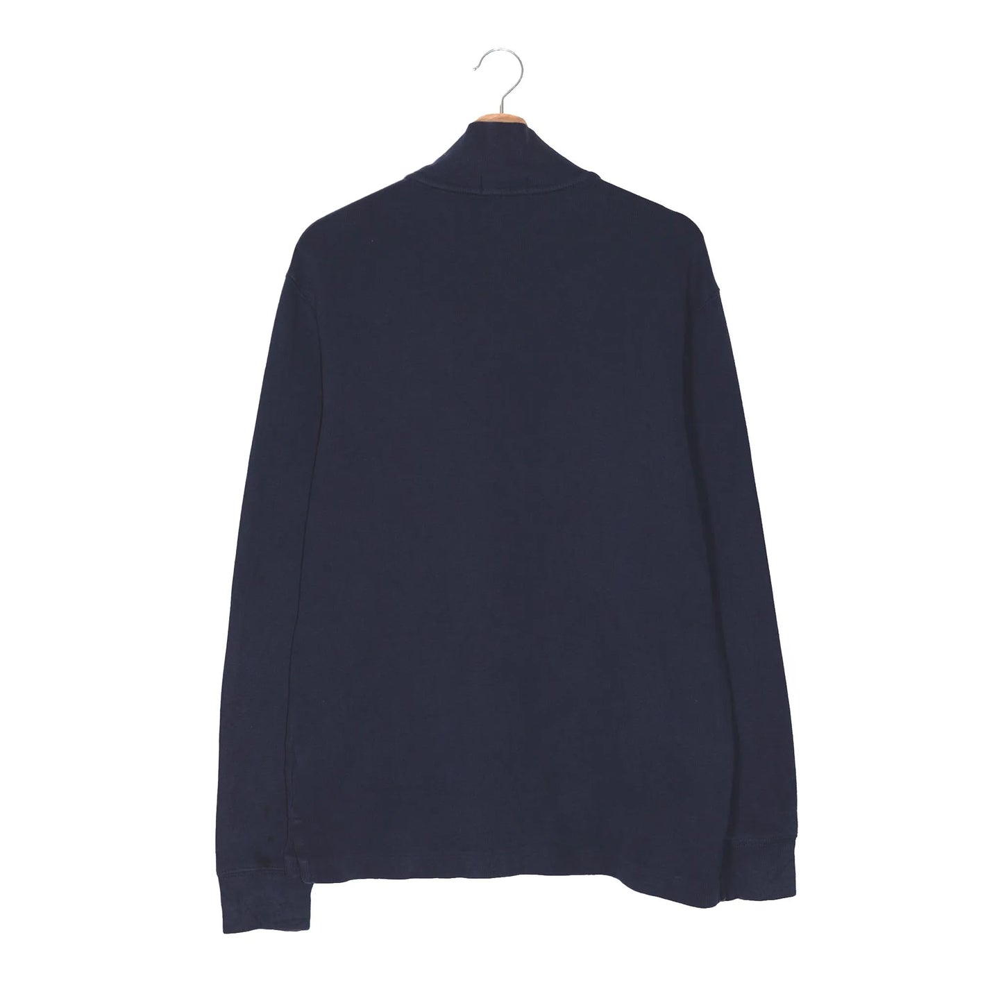 Felpa Half-Zip Polo Ralph Lauren Navy – Pony Rosso – Zip con Linguetta in Pelle – Taglia M