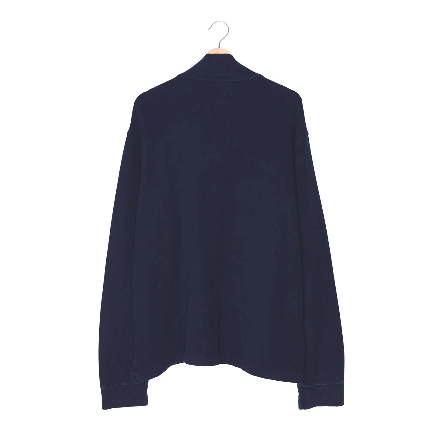Felpa Half-Zip Polo Ralph Lauren Navy – Pony Rosso – Zip con Linguetta in Pelle – Taglia XL