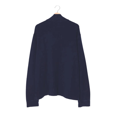 Felpa Half-Zip Polo Ralph Lauren Navy – Pony Rosso – Zip con Linguetta in Pelle – Taglia XL