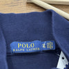 Felpa Half-Zip Polo Ralph Lauren Navy – Pony Rosso – Zip con Linguetta in Pelle – Taglia XL