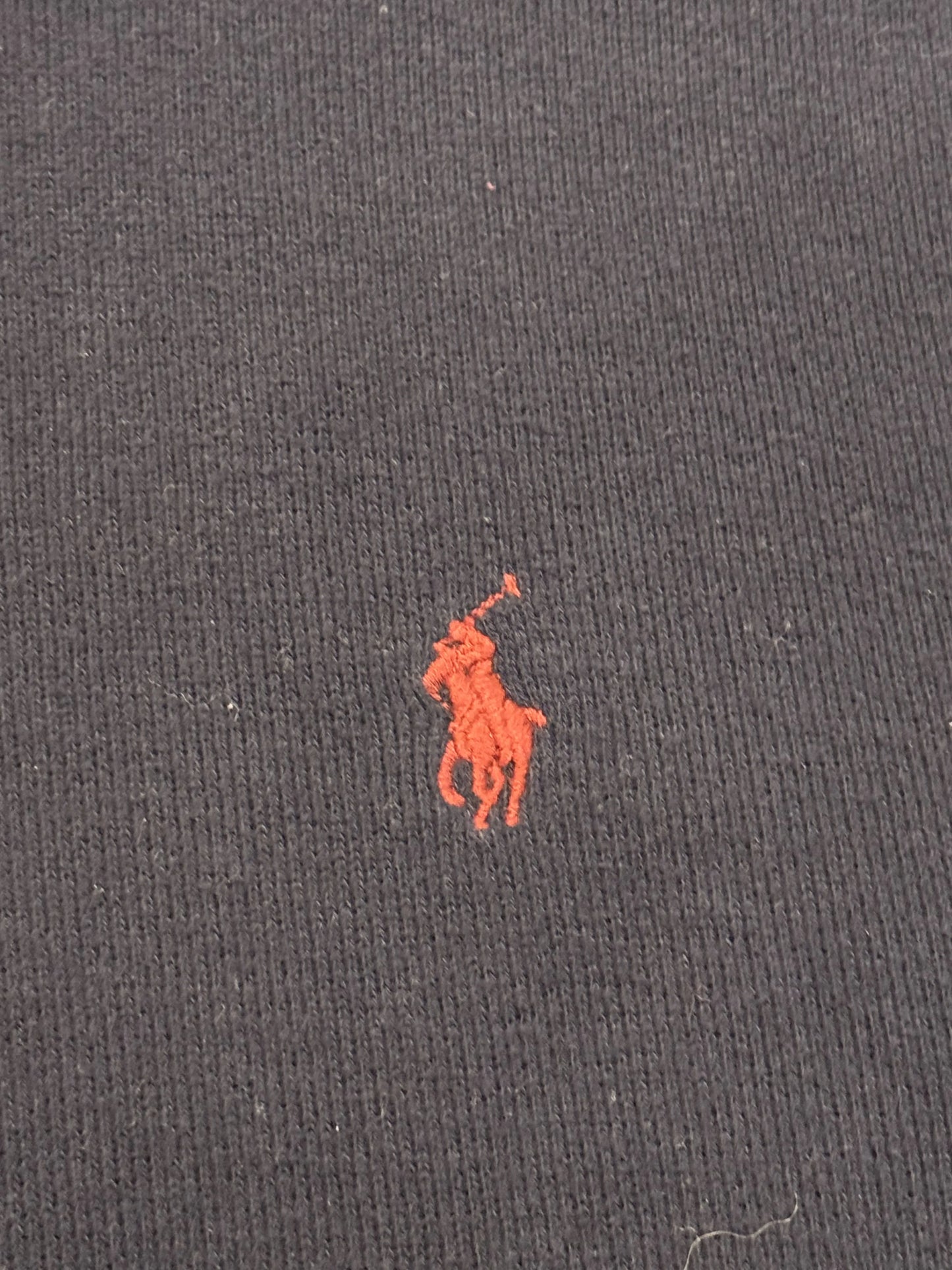 Felpa Half-Zip Polo Ralph Lauren Navy – Pony Rosso – Zip con Linguetta in Pelle – Taglia XL