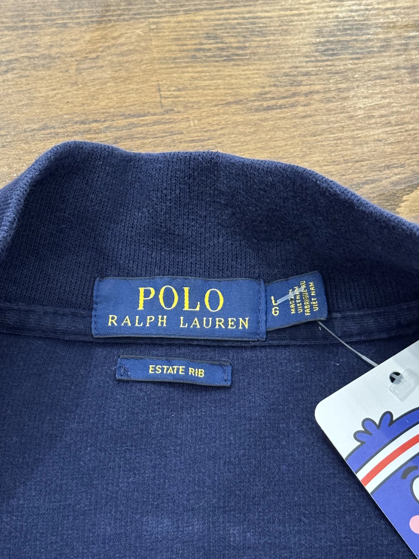 Felpa Half-Zip Polo Ralph Lauren Estate Rib Navy – Pony Rosso – Cursore POLO Inciso – Taglia L