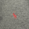 Felpa Half-Zip Polo Ralph Lauren Grigio Antracite – Pony Rosso – Zip in Pelle – Taglia L