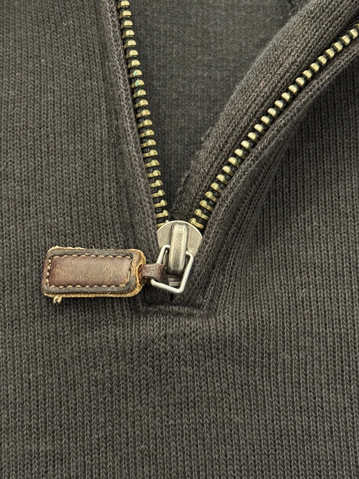 Felpa Half-Zip Polo by Ralph Lauren Vintage Nero – Pony Blu – Tessuto Waffle – Taglia M