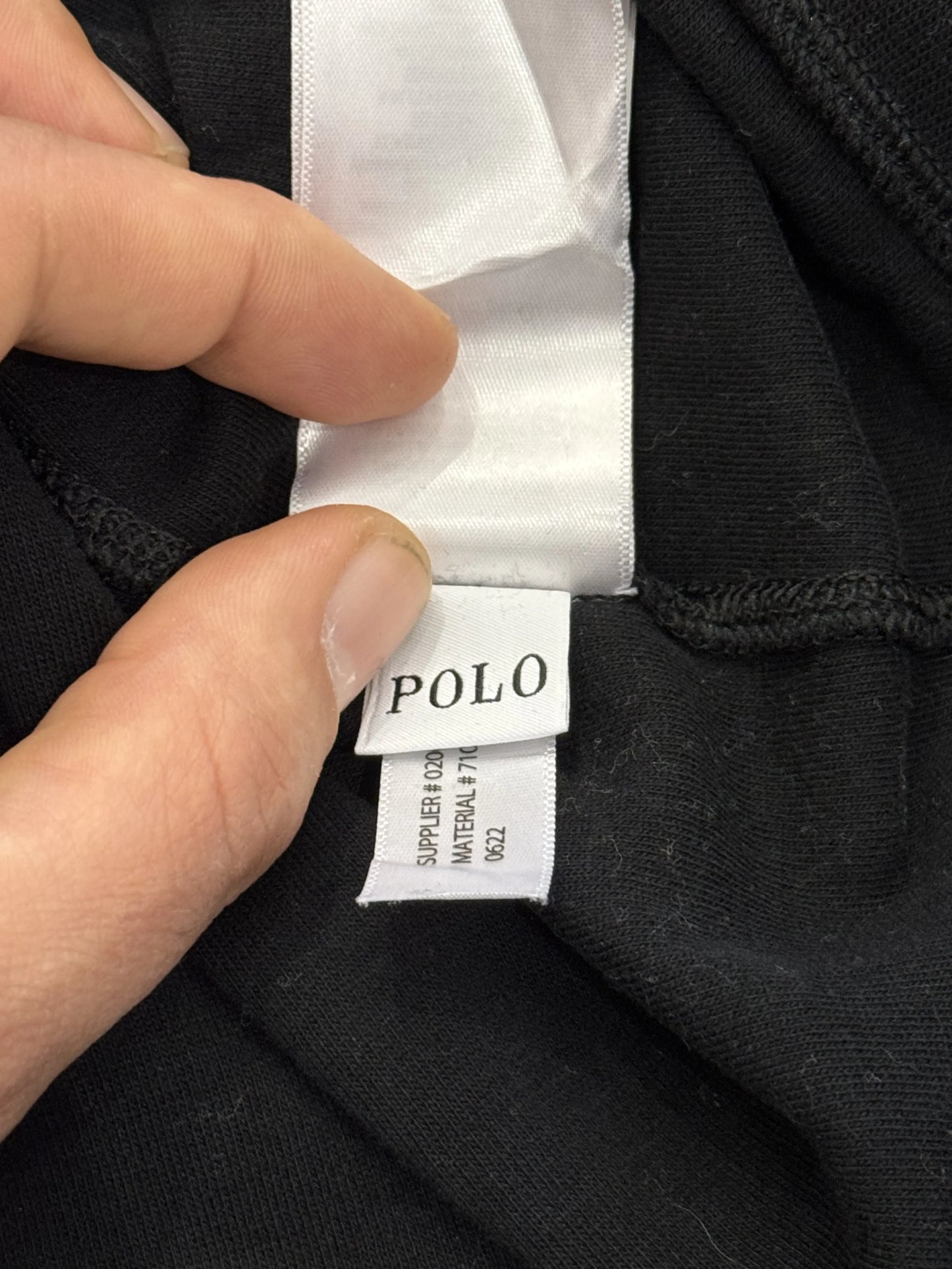 Felpa Half-Zip Polo Ralph Lauren Nero – Pony Grigio Tono su Tono – XXL