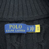 Felpa Half-Zip Polo Ralph Lauren Nero Cable Knit – Zip Ottone Pony Rosso – L