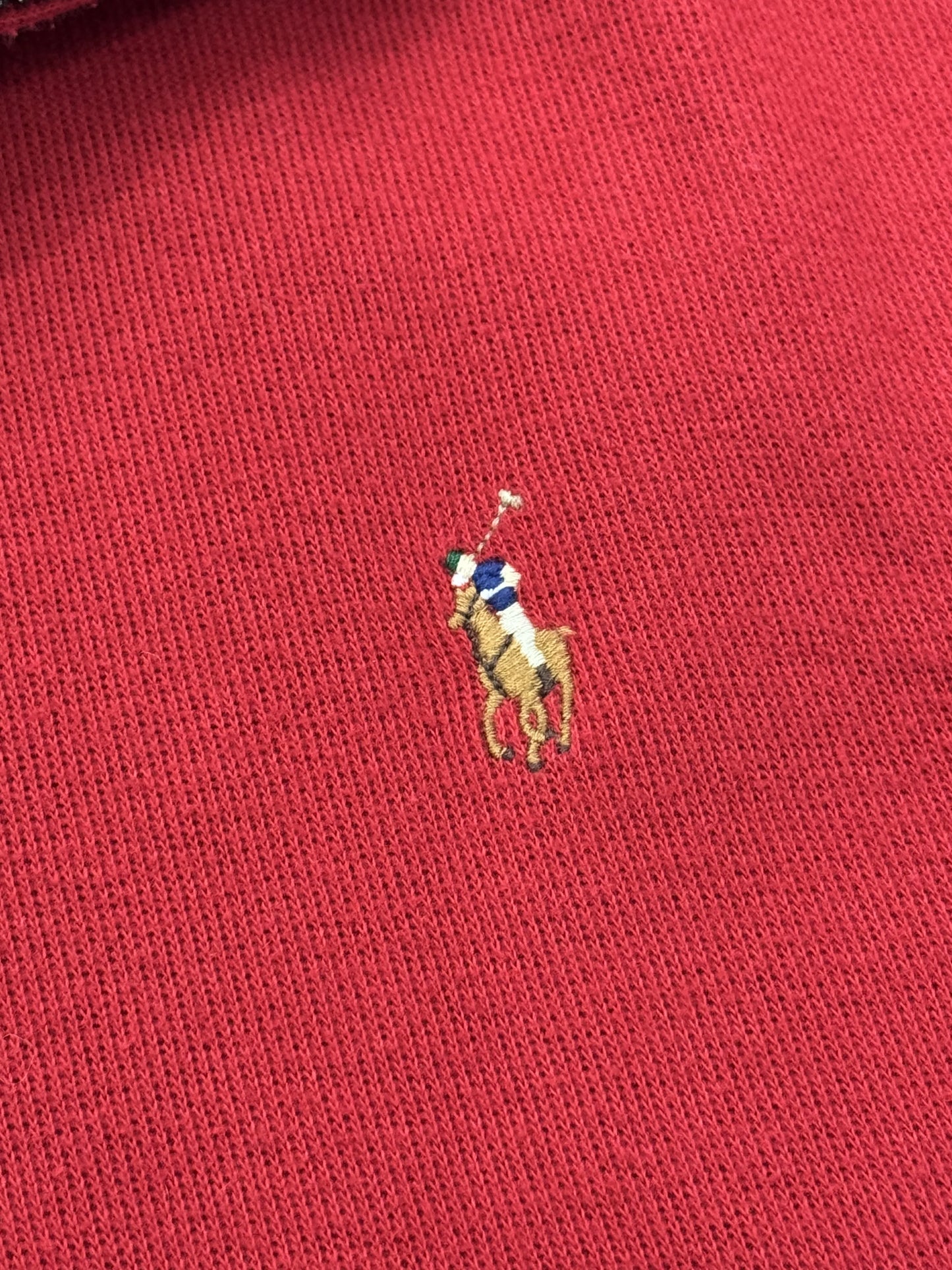 Felpa Half-Zip Polo Ralph Lauren Estate Rib Rosso – Pony Multicolor – XXL